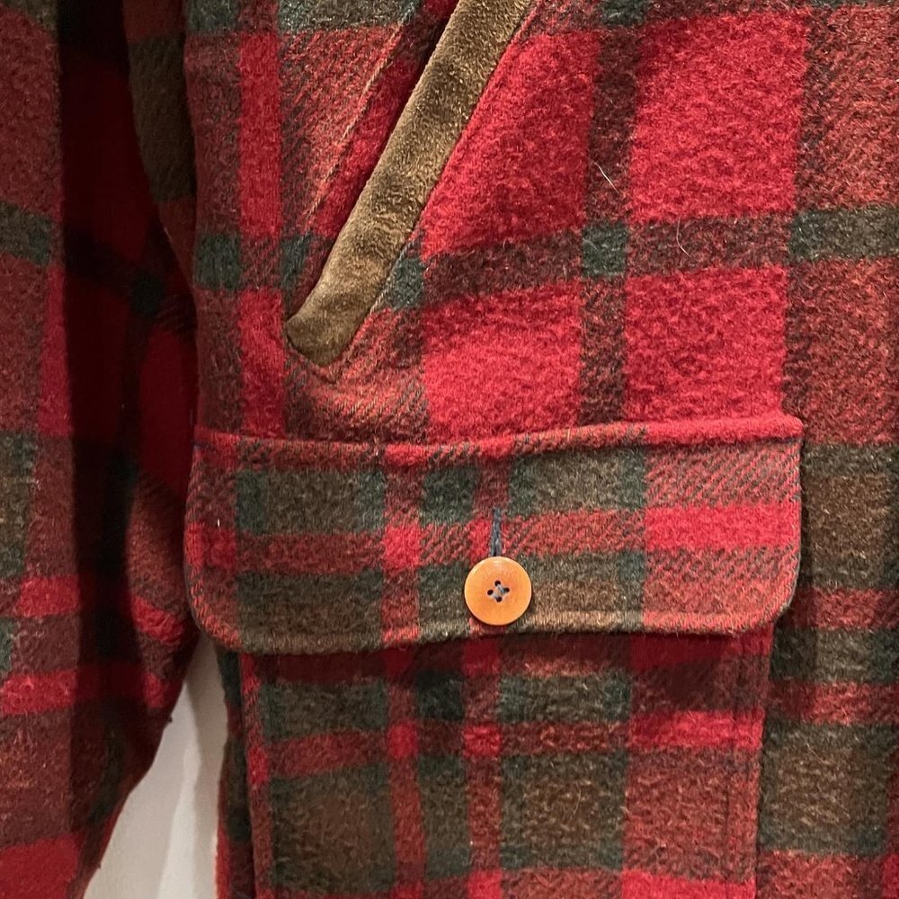 L.L BEAN PLAID ZIP VINTAGE COAT - Picture 6 of 15